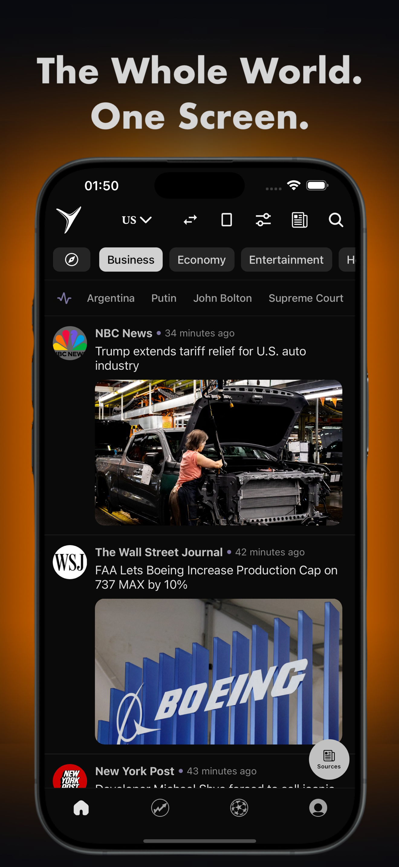🌎 All Your Sources in One Feed