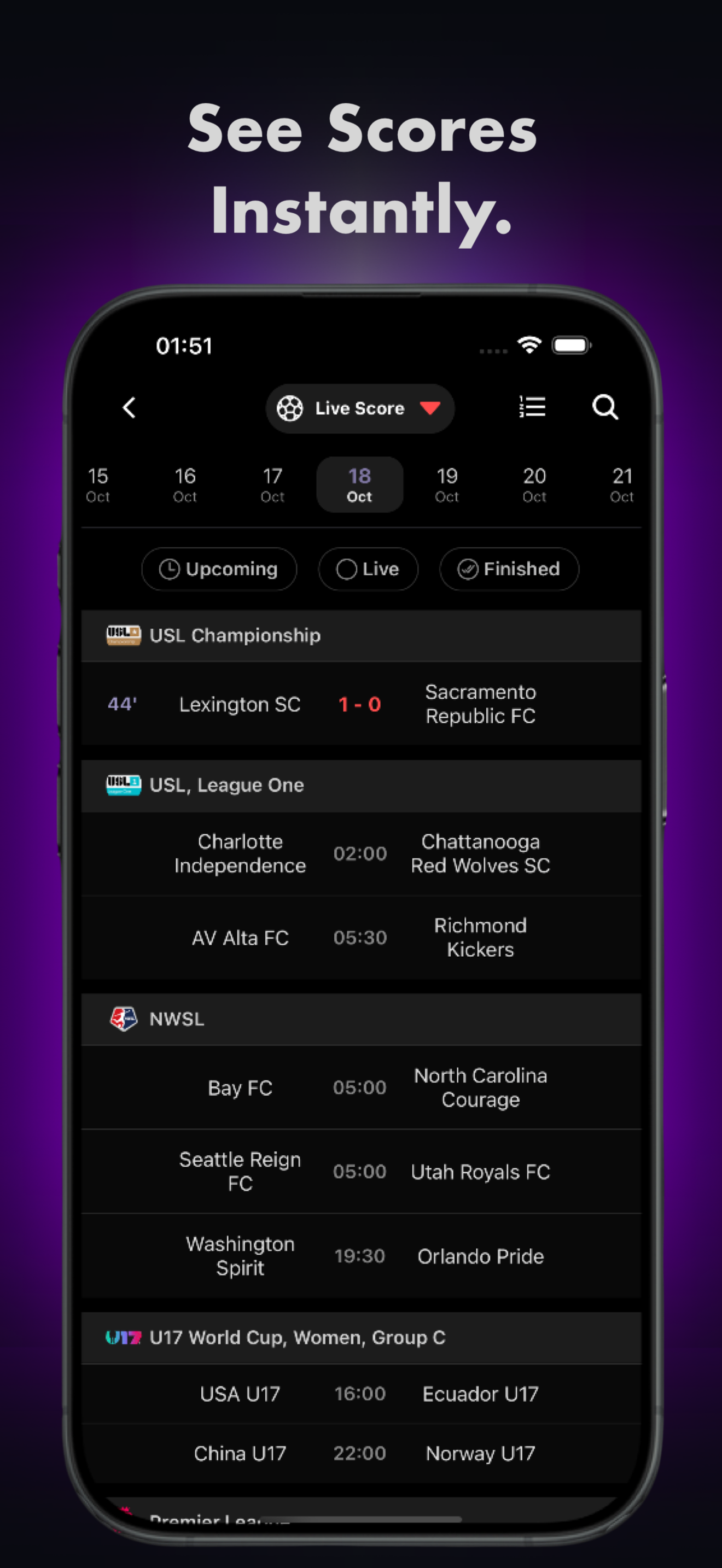 ⚽ Live Scores and League Updates