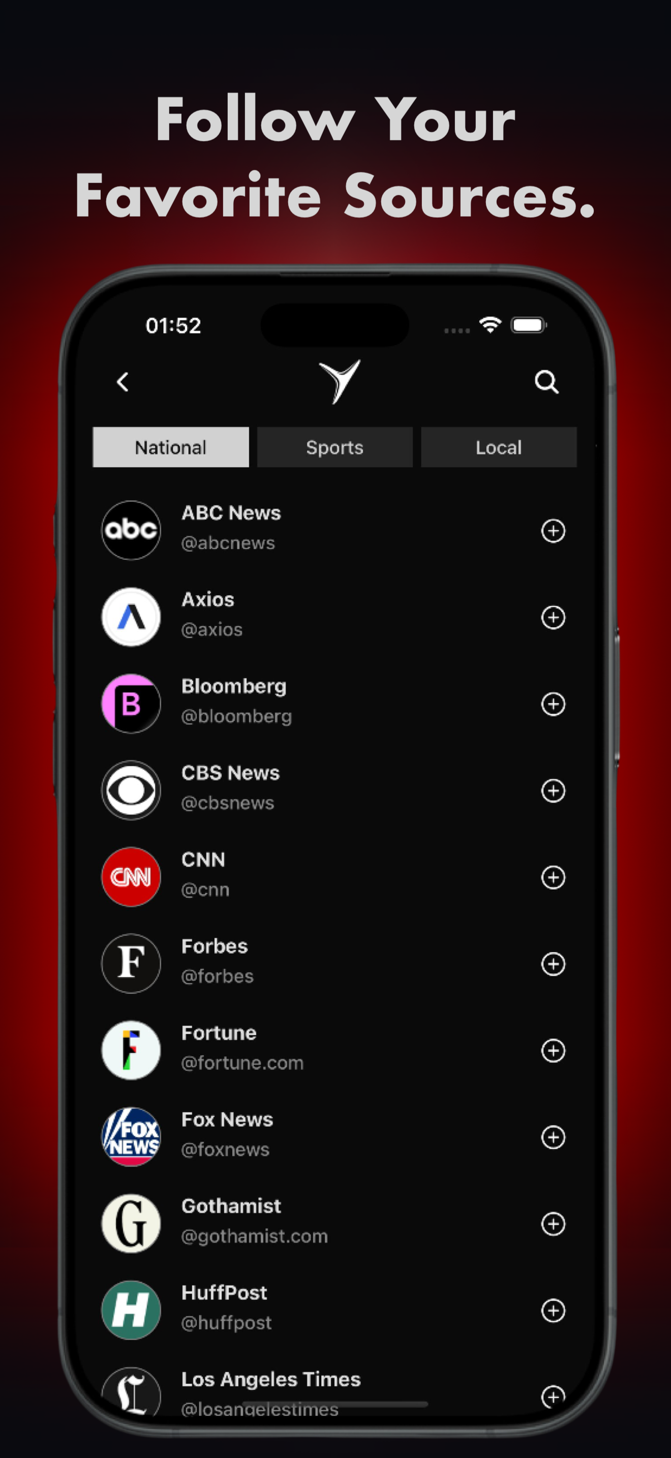 ➕ Your Personalized News Sources
