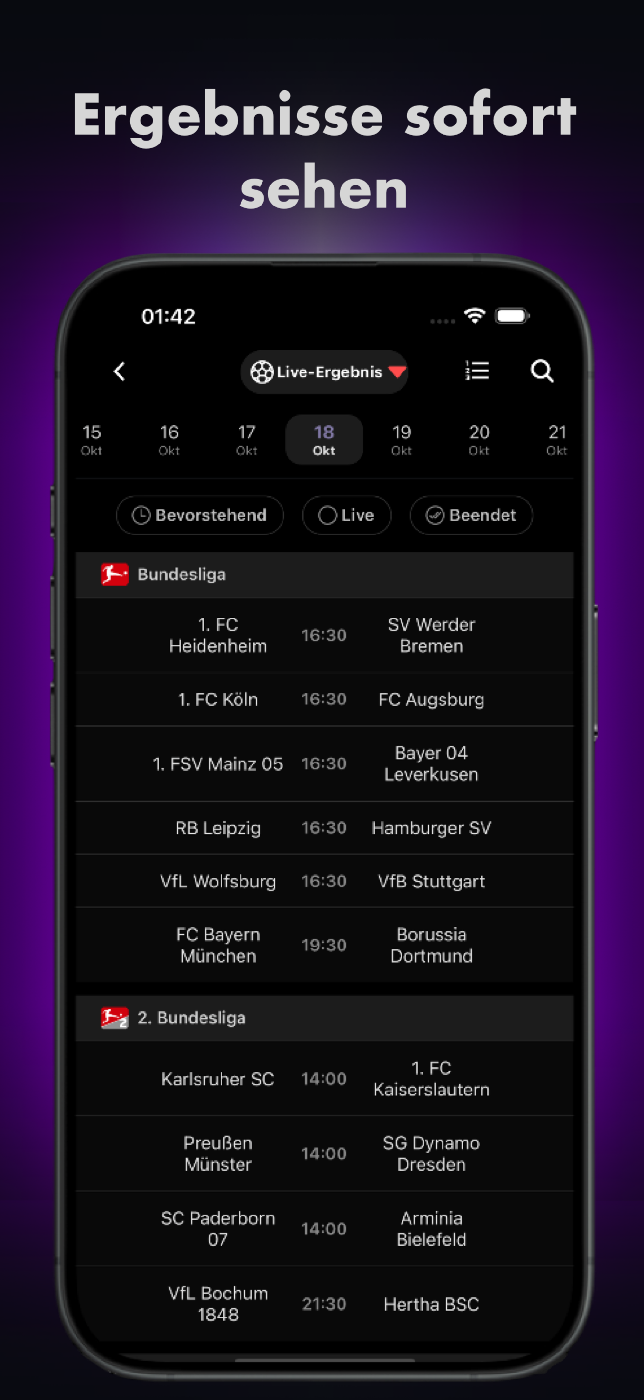 ⚽ Live-Ergebnisse und Liga-Dominanz