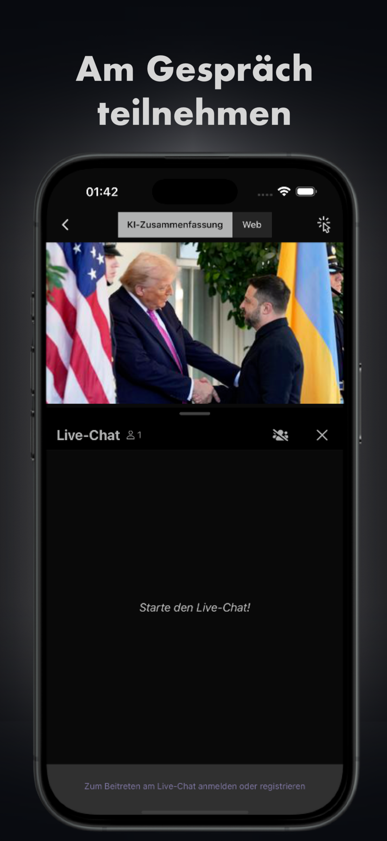 🗣️ Nehmen Sie am Live-Chat zu aktuellen Themen teil