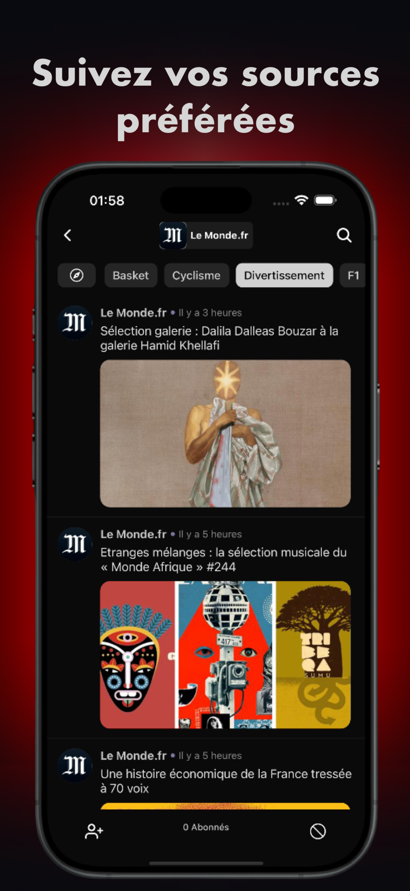 ➕ Vos sources d’actualités personnalisées