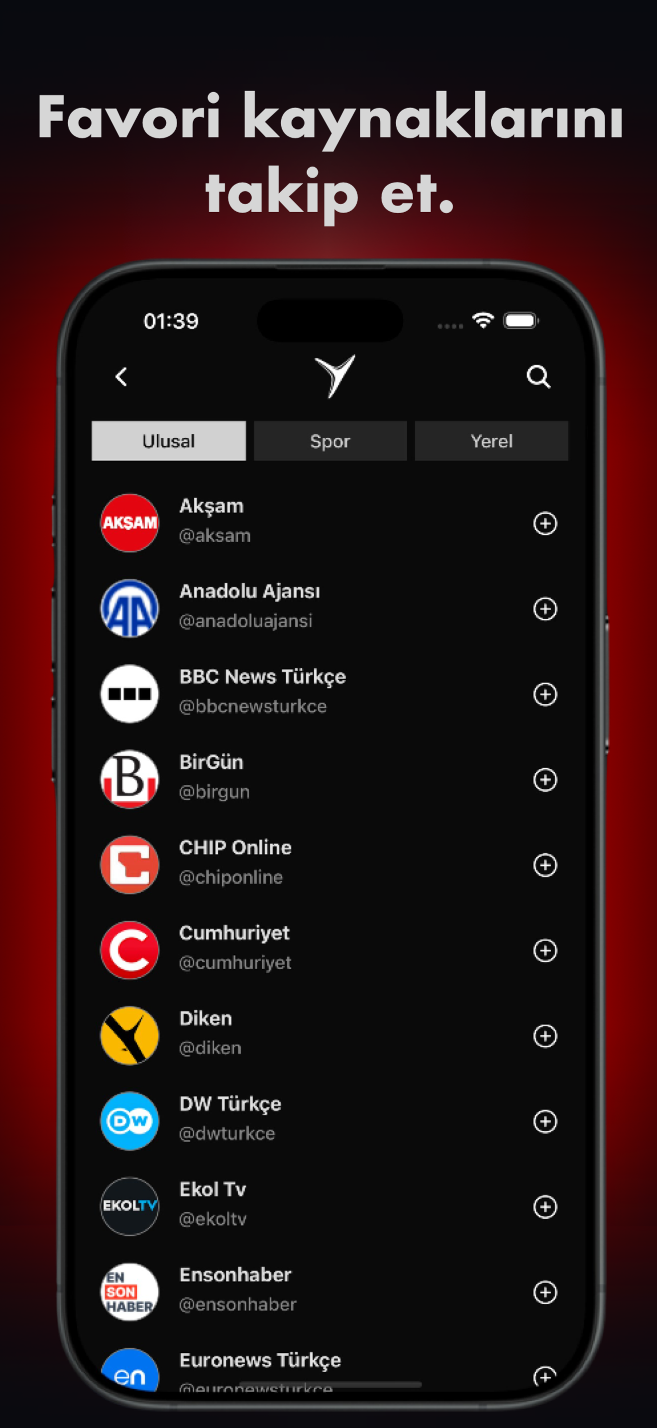 ➕ Kişiselleştirilmiş Haber Kaynakları